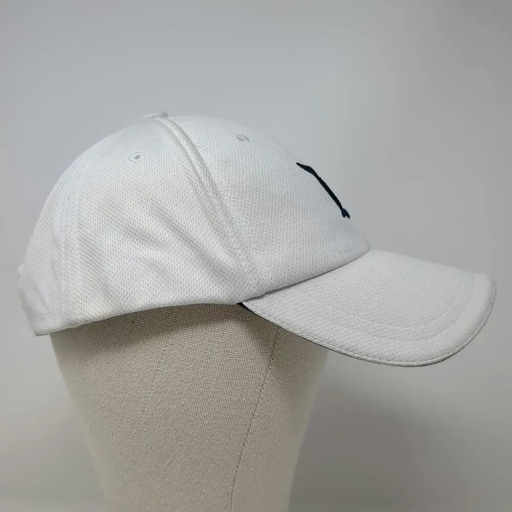 Disney Parks Baseball Cap White One Size Embroidered D Logo Strapback Hat Blue